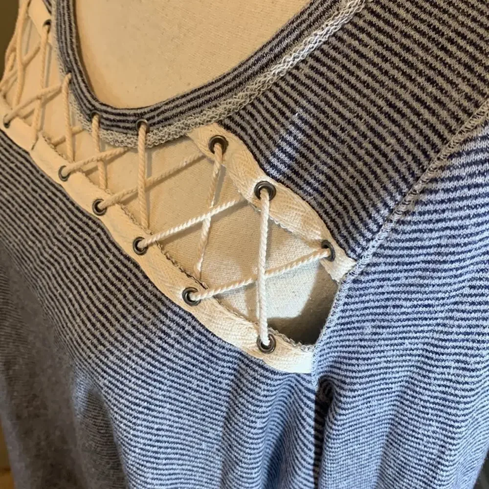 FREE PEOPLE Lacey Love Striped Top S